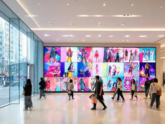 Retail digital signage LED wall